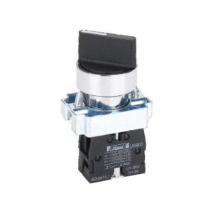 CB4-BD33 - Selector Switch Standard Handle Knob Metal Type 3-Position Locked N/O+N/C