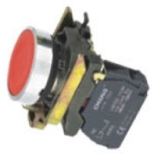 CB4-BA21 - Pushbutton Spring Return Metal Type Black N/O