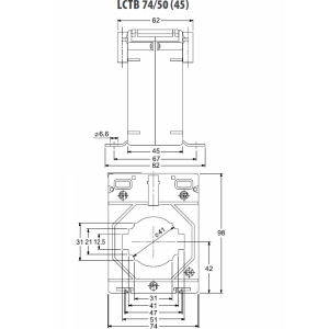 LCTB 74/50 (45), 800A/5A, class 1/3, 15VA, ? 41mm, 50x12mm - Current transformer - Image 2