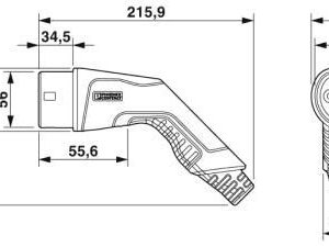 1627692 - EV-T2G3PC-3AC32A-5 - 3-phase, Type 2, Mobile AC Charging cable - Image 5
